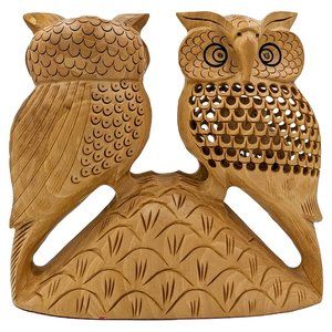 Handcrafted Wooden Big Jaali Carved Elephant (6inch)